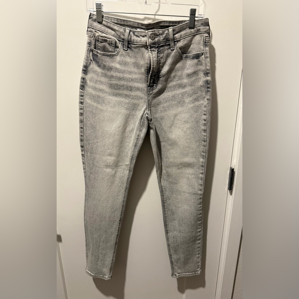 Old Navy High-Rise Rockstar Super Skinny Gray Women's Jeans. Size 8